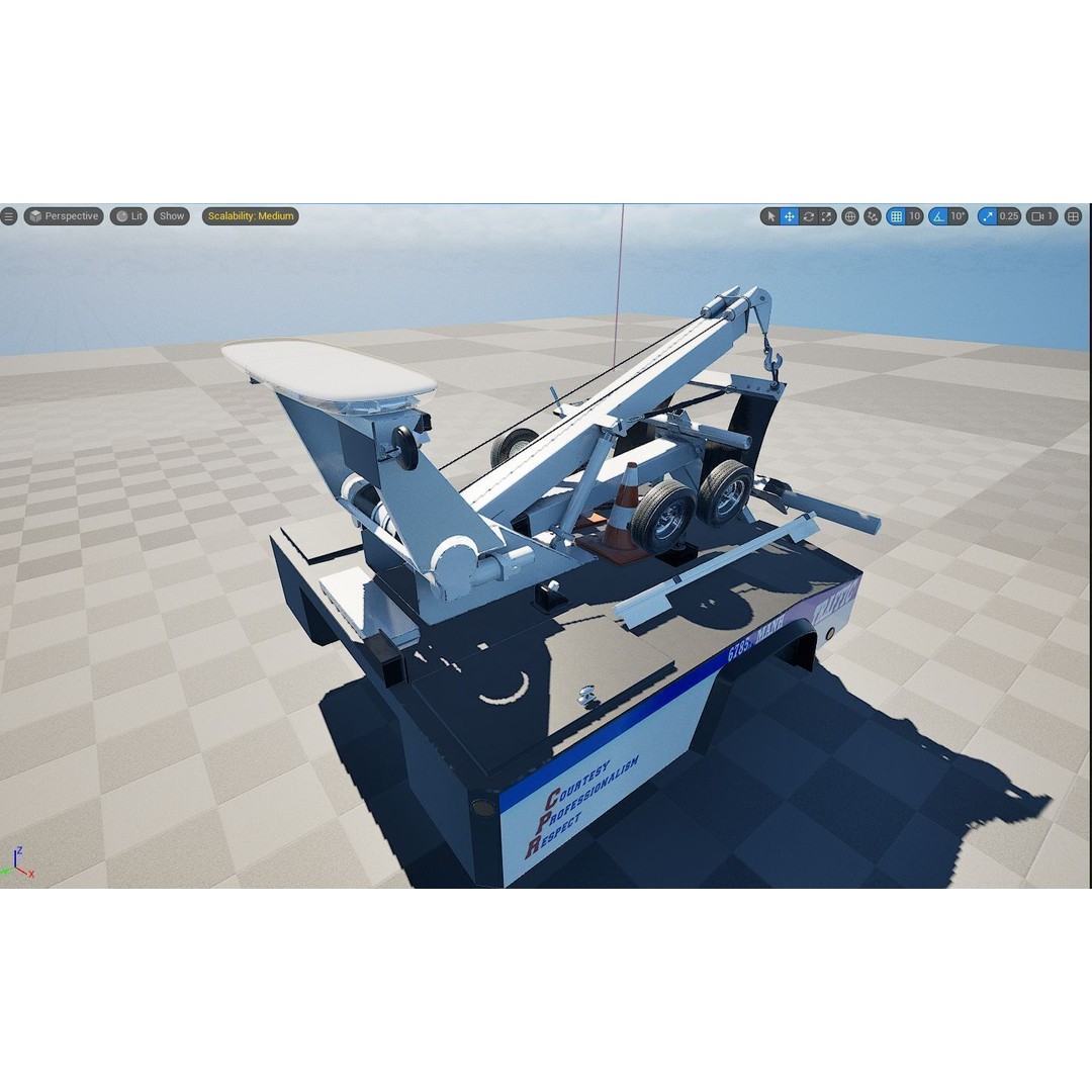 Wrecker Tow Body 3D Model – Low Poly Game Asset, FBX, PBR Textures - View 34