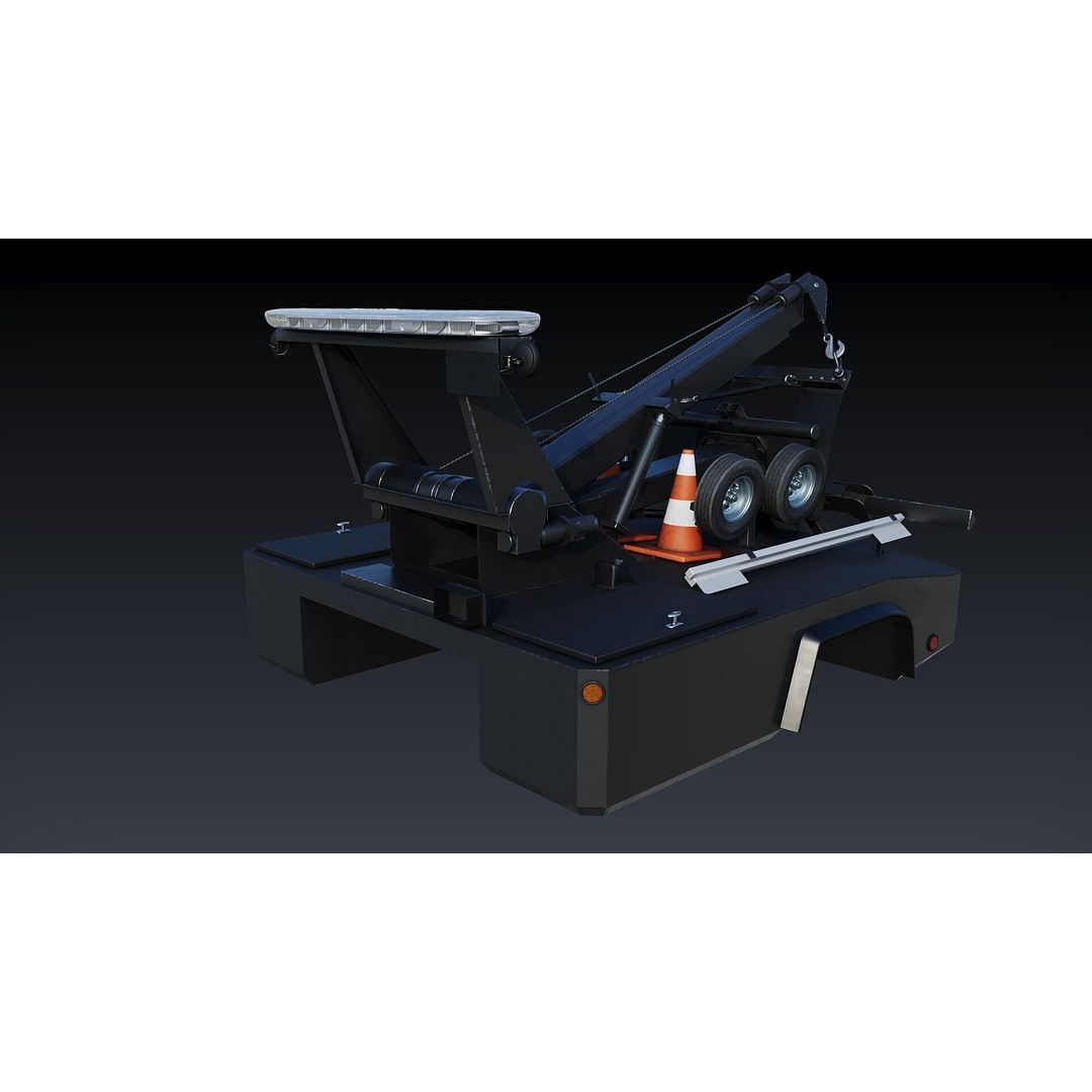 Wrecker Tow Body 3D Model – Low Poly Game Asset, FBX, PBR Textures - View 5