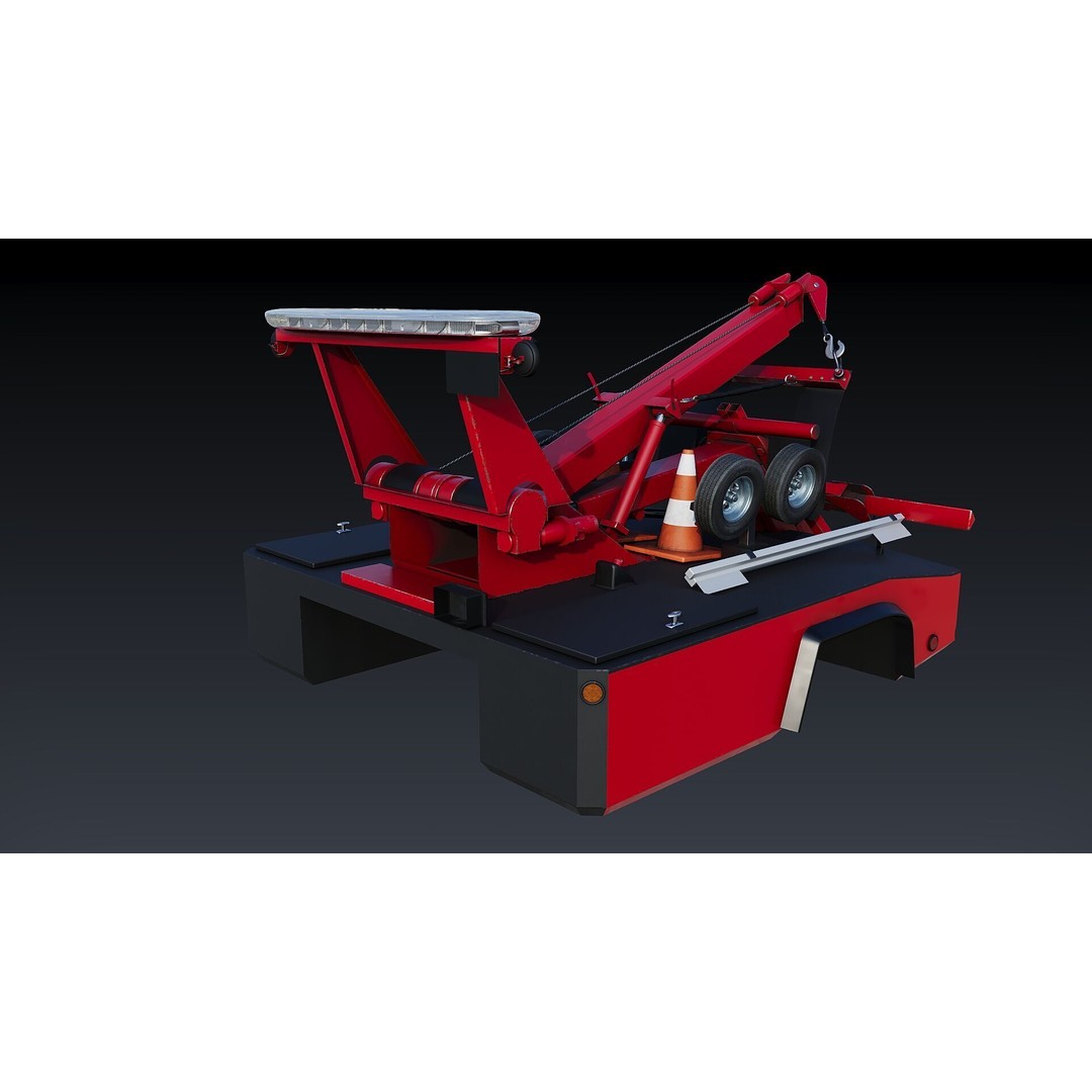 Wrecker Tow Body 3D Model – Low Poly Game Asset, FBX, PBR Textures - View 6