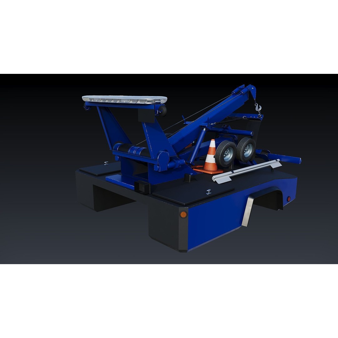 Wrecker Tow Body 3D Model – Low Poly Game Asset, FBX, PBR Textures - View 7