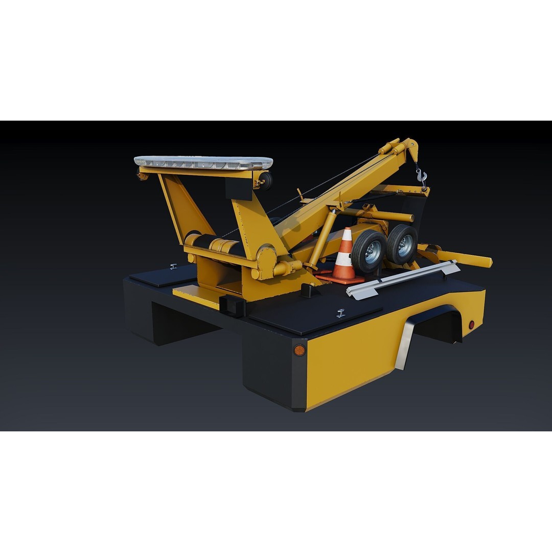 Wrecker Tow Body 3D Model – Low Poly Game Asset, FBX, PBR Textures - View 8