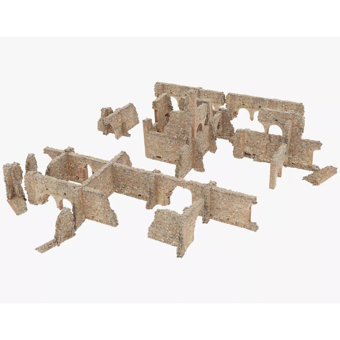 Brick Stone Ruins 3D Model – Low Poly PBR Scanned Asset, FBX - View 2