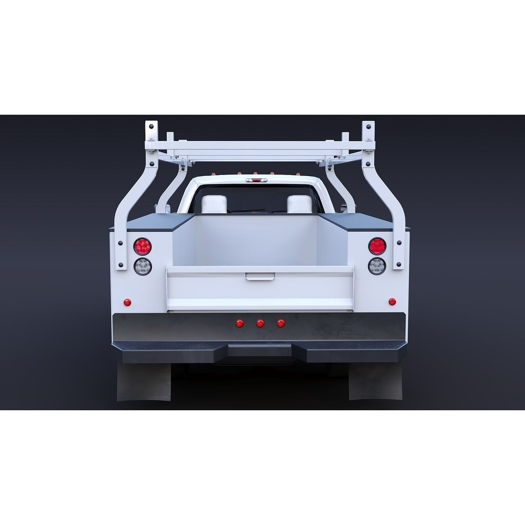 Utility Truck 3D Model – Low Poly Vehicle with PBR Textures, FBX - View 20