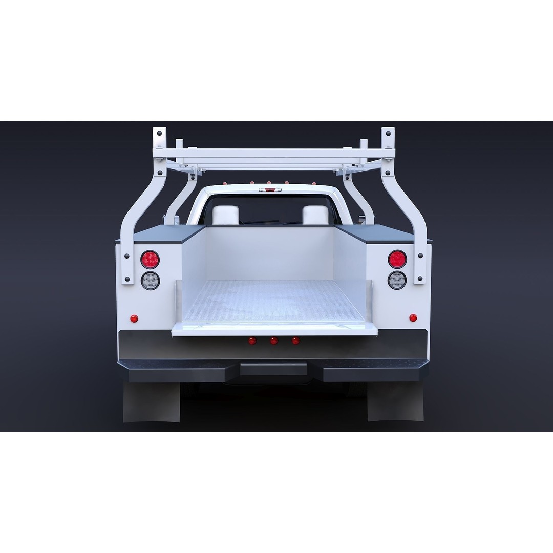 Utility Truck 3D Model – Low Poly Vehicle with PBR Textures, FBX - View 21