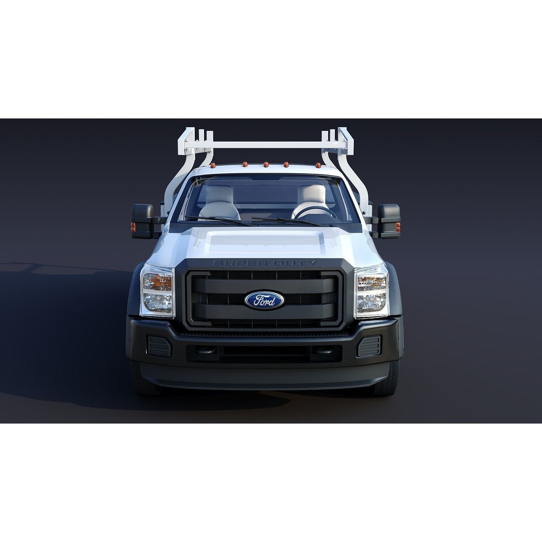 Utility Truck 3D Model – Low Poly Vehicle with PBR Textures, FBX - View 27