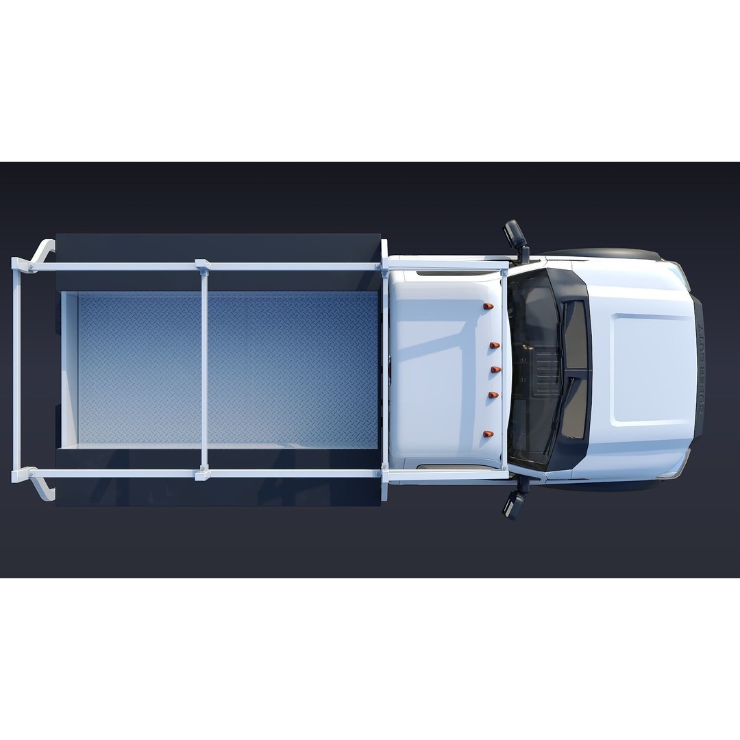Utility Truck 3D Model – Low Poly Vehicle with PBR Textures, FBX - View 28