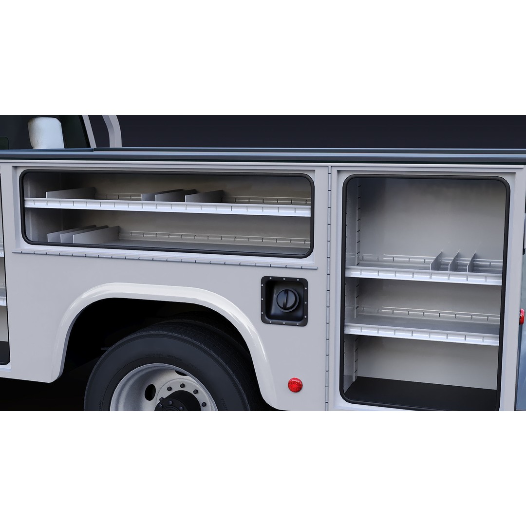 Utility Truck 3D Model – Low Poly Vehicle with PBR Textures, FBX - View 33