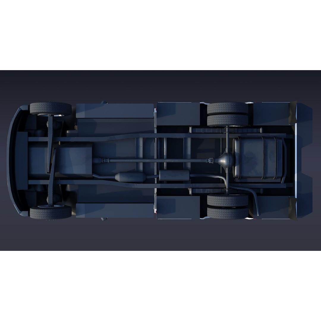 Utility Truck 3D Model – Low Poly Vehicle with PBR Textures, FBX - View 34