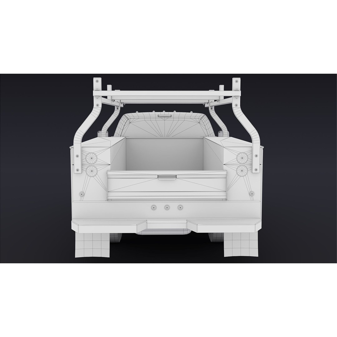 Utility Truck 3D Model – Low Poly Vehicle with PBR Textures, FBX - View 42
