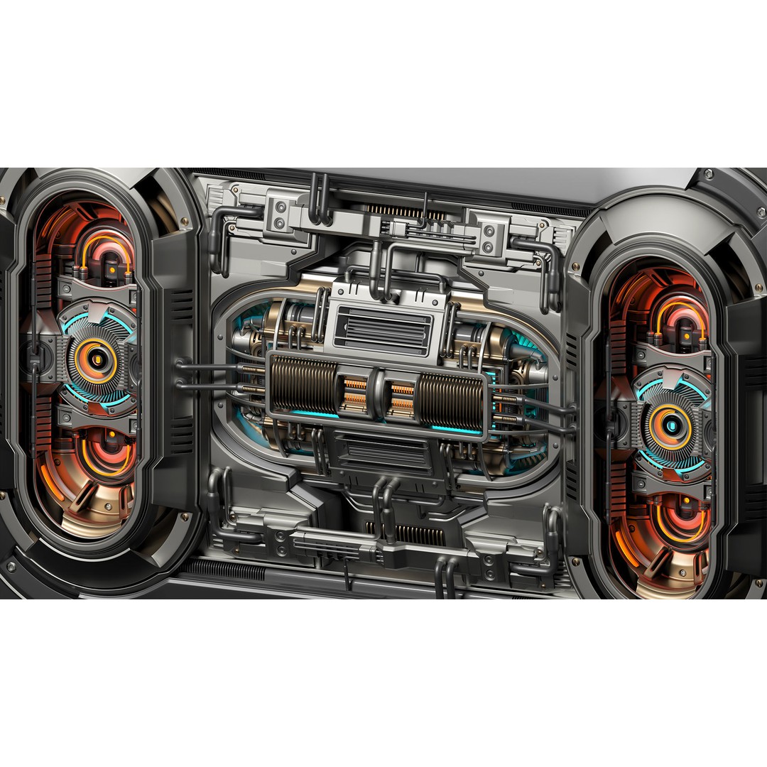 Advanced Futuristic Walls 3D Model – Sci-Fi Kitbash, FBX & OBJ - View 15