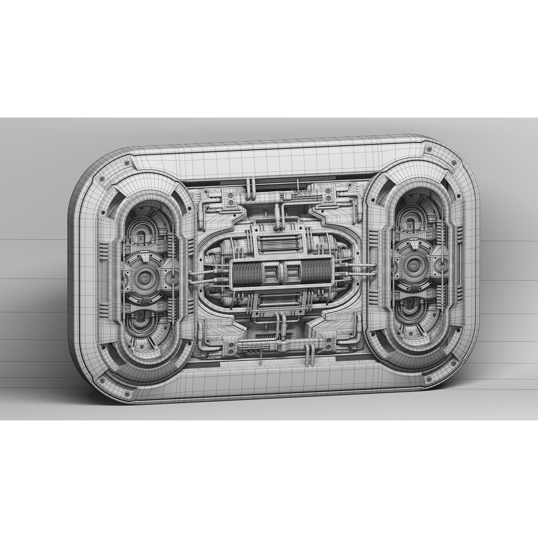 Advanced Futuristic Walls 3D Model – Sci-Fi Kitbash, FBX & OBJ - View 9