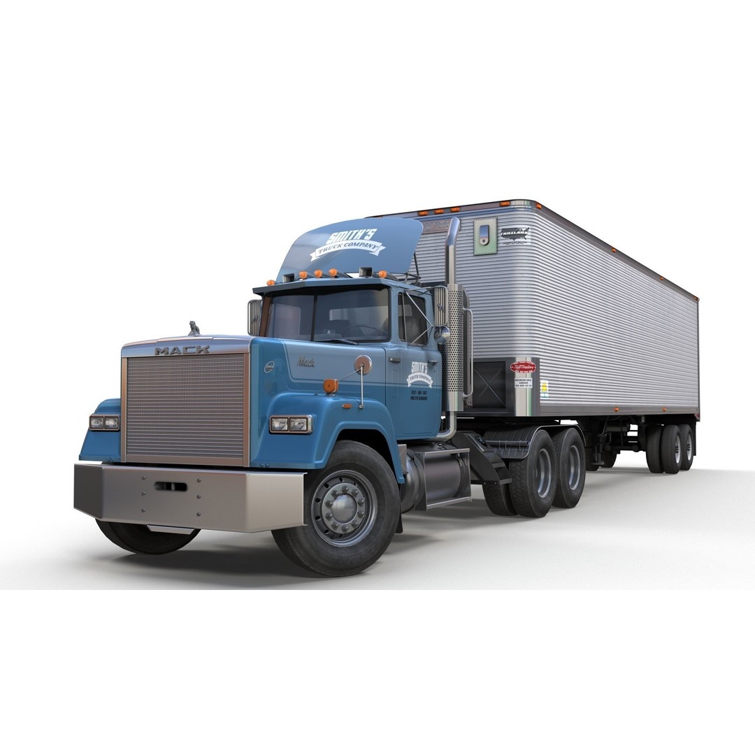 SuperLiner Dryvan Truck 3D Model – Low Poly Game Ready Asset, FBX - View 10