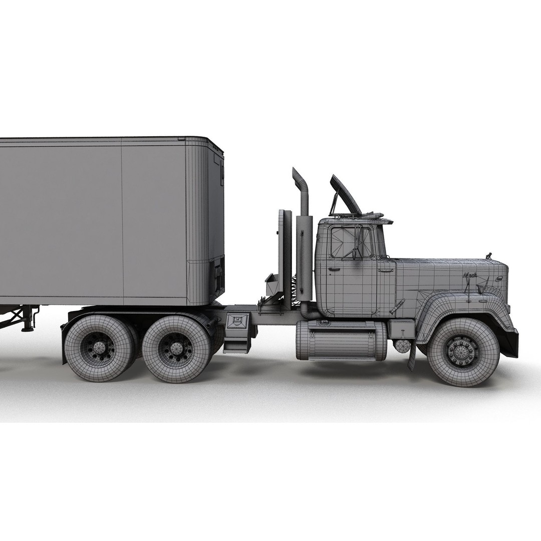 SuperLiner Dryvan Truck 3D Model – Low Poly Game Ready Asset, FBX - View 13