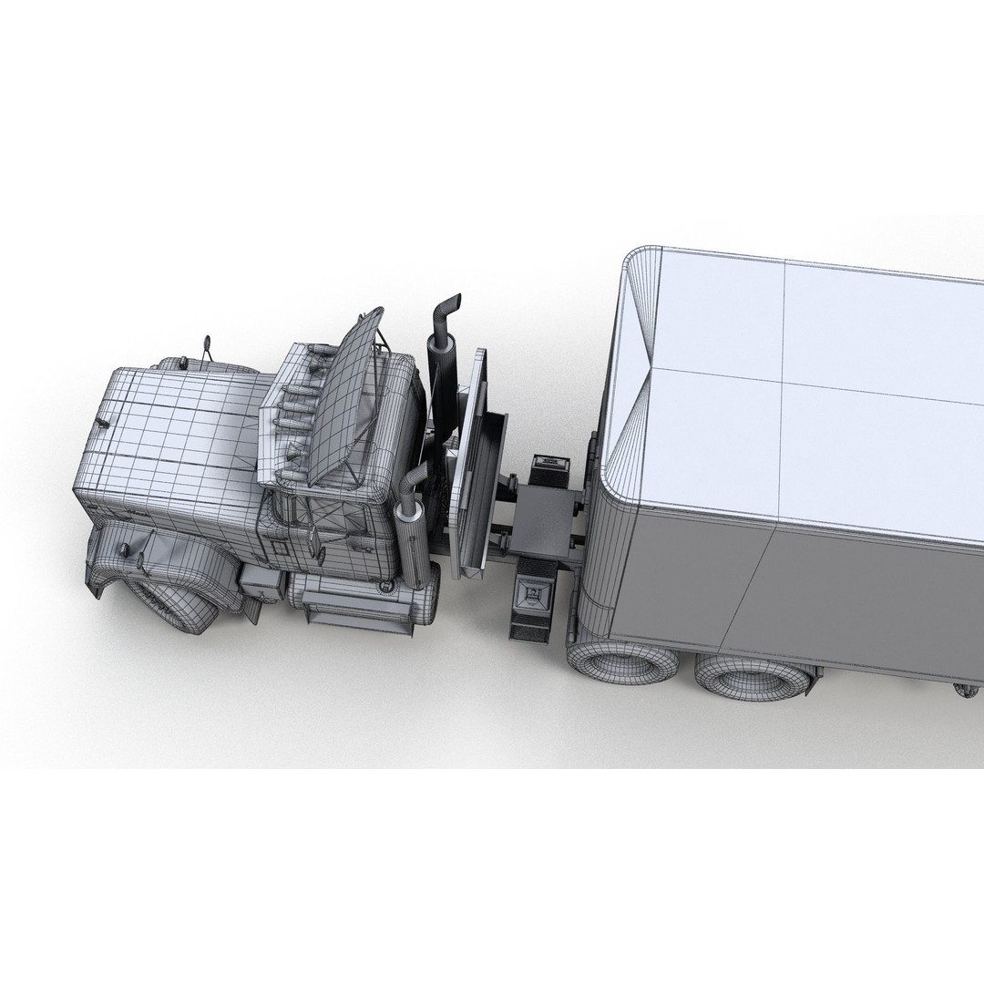 SuperLiner Dryvan Truck 3D Model – Low Poly Game Ready Asset, FBX - View 15