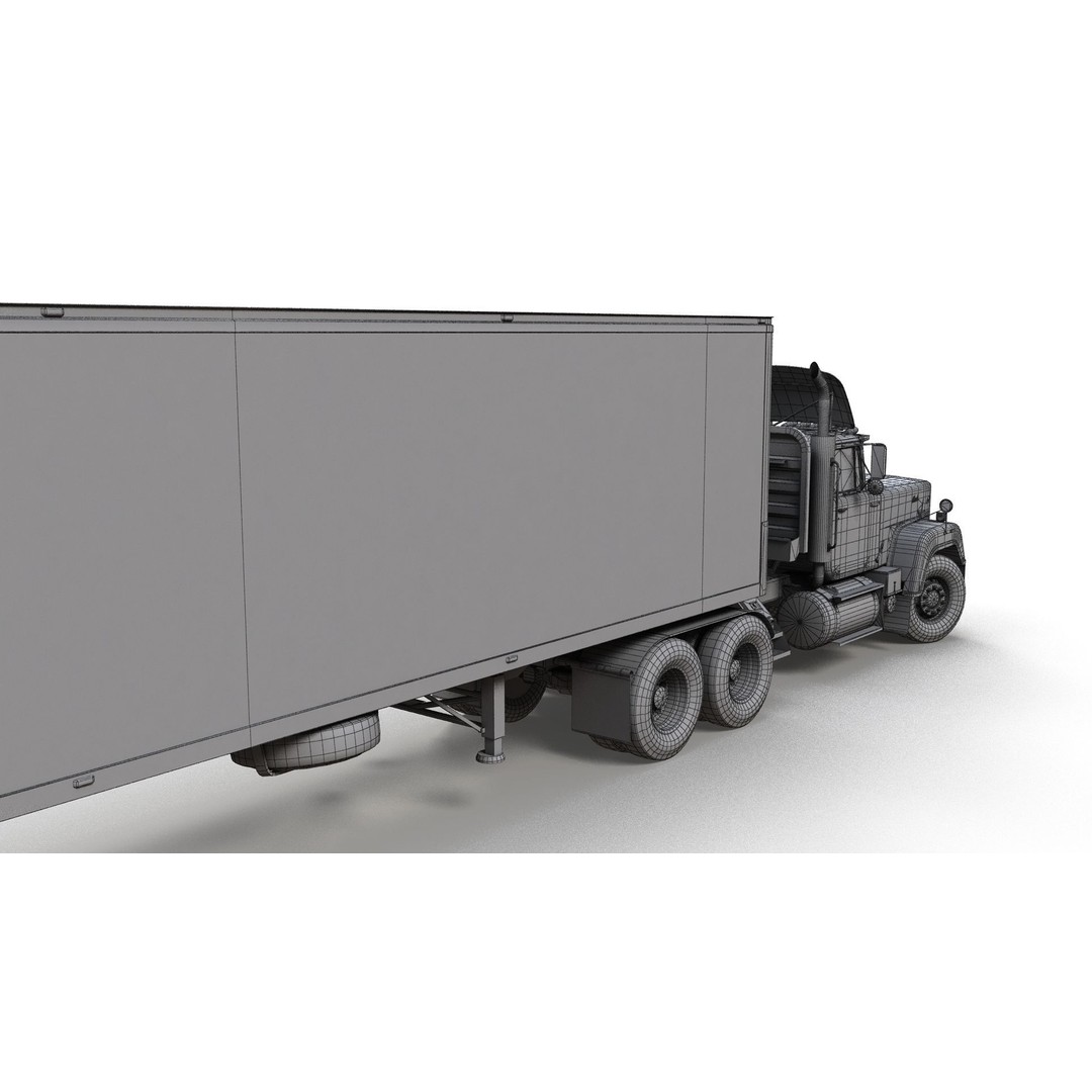 SuperLiner Dryvan Truck 3D Model – Low Poly Game Ready Asset, FBX - View 16