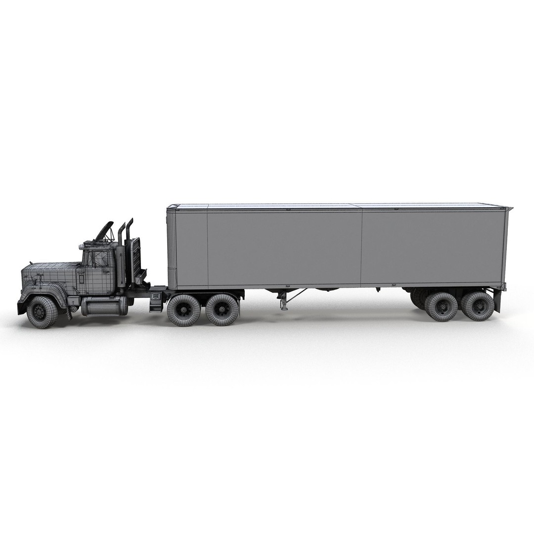 SuperLiner Dryvan Truck 3D Model – Low Poly Game Ready Asset, FBX - View 17
