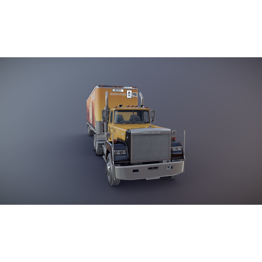SuperLiner Dryvan Truck 3D Model – Low Poly Game Ready Asset, FBX - View 21