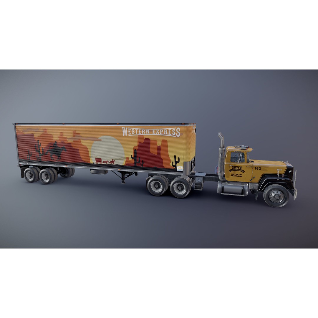 SuperLiner Dryvan Truck 3D Model – Low Poly Game Ready Asset, FBX - View 22