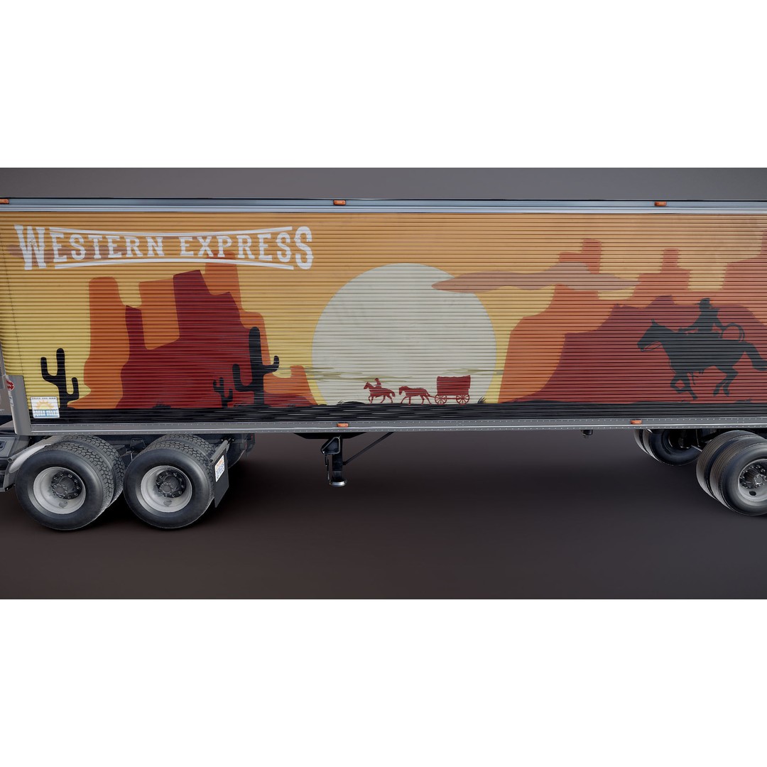 SuperLiner Dryvan Truck 3D Model – Low Poly Game Ready Asset, FBX - View 24