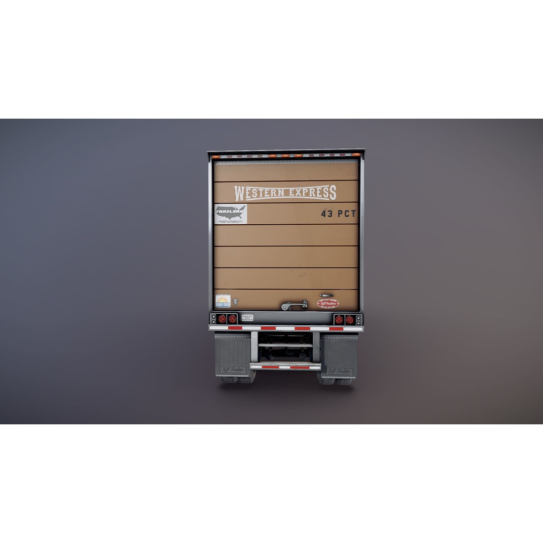 SuperLiner Dryvan Truck 3D Model – Low Poly Game Ready Asset, FBX - View 27