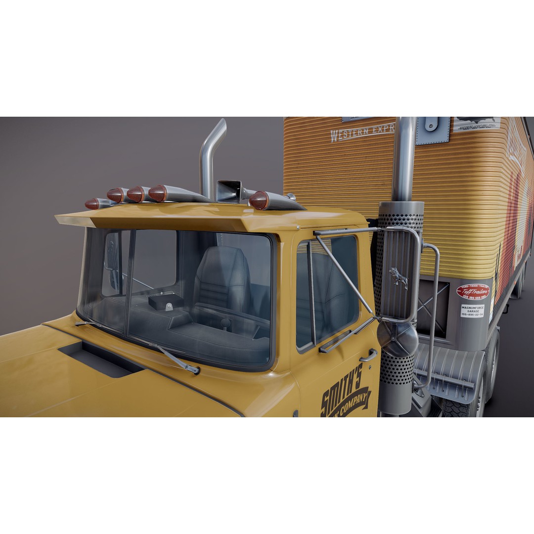 SuperLiner Dryvan Truck 3D Model – Low Poly Game Ready Asset, FBX - View 28