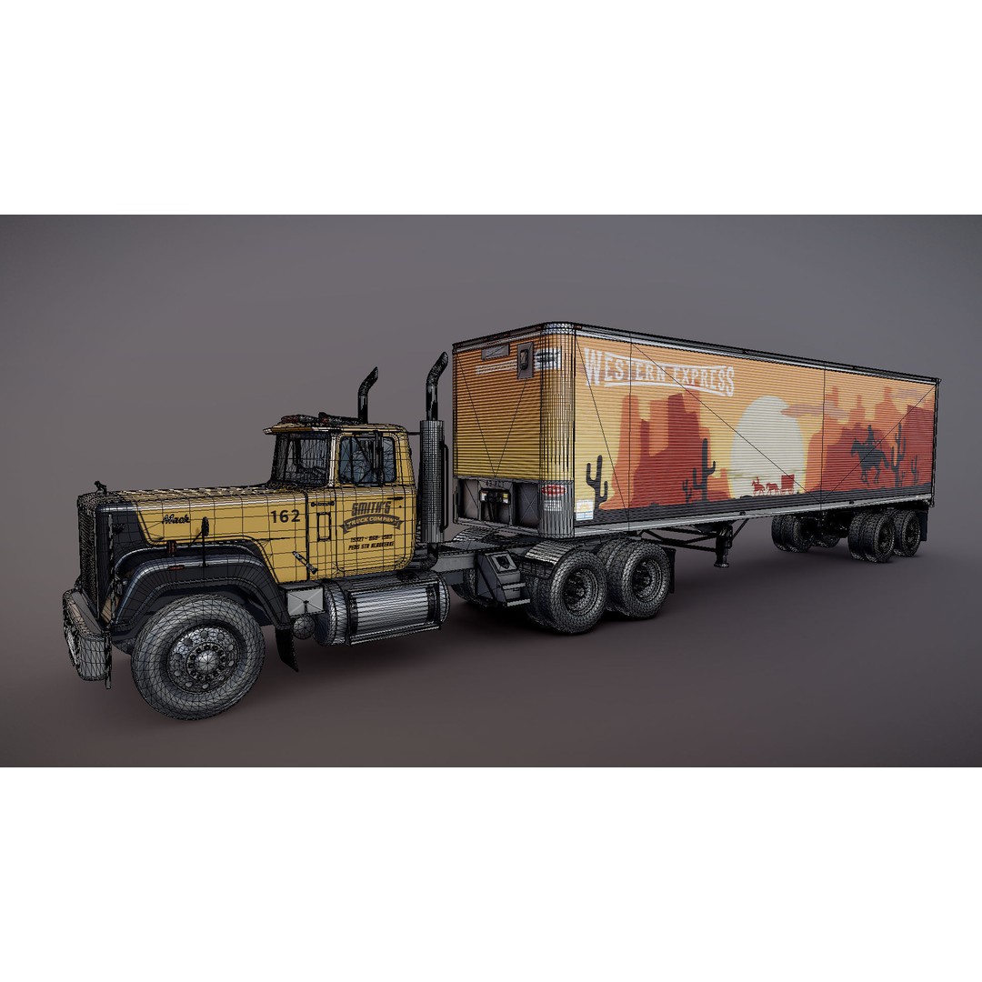 SuperLiner Dryvan Truck 3D Model – Low Poly Game Ready Asset, FBX - View 31