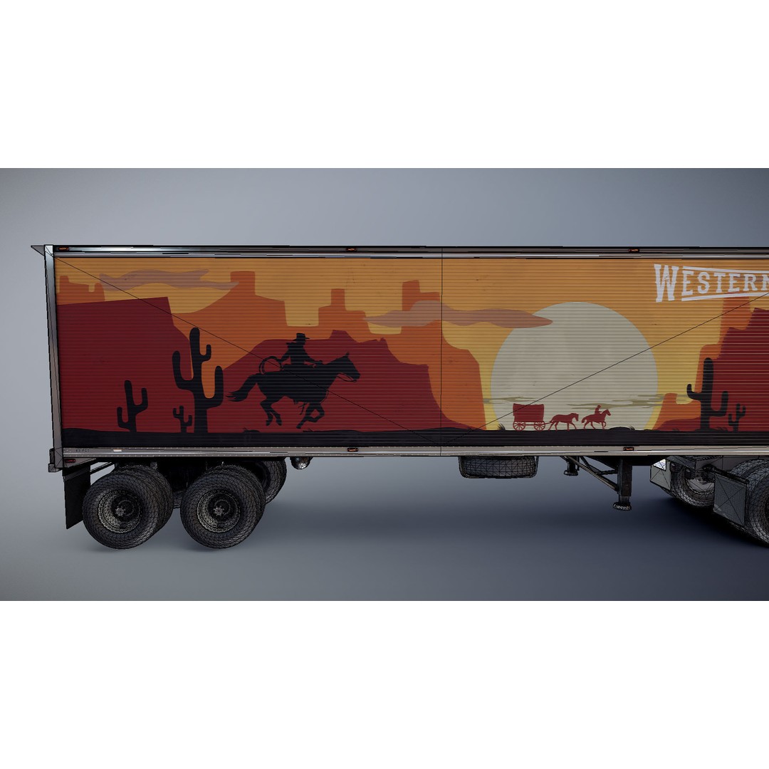 SuperLiner Dryvan Truck 3D Model – Low Poly Game Ready Asset, FBX - View 32