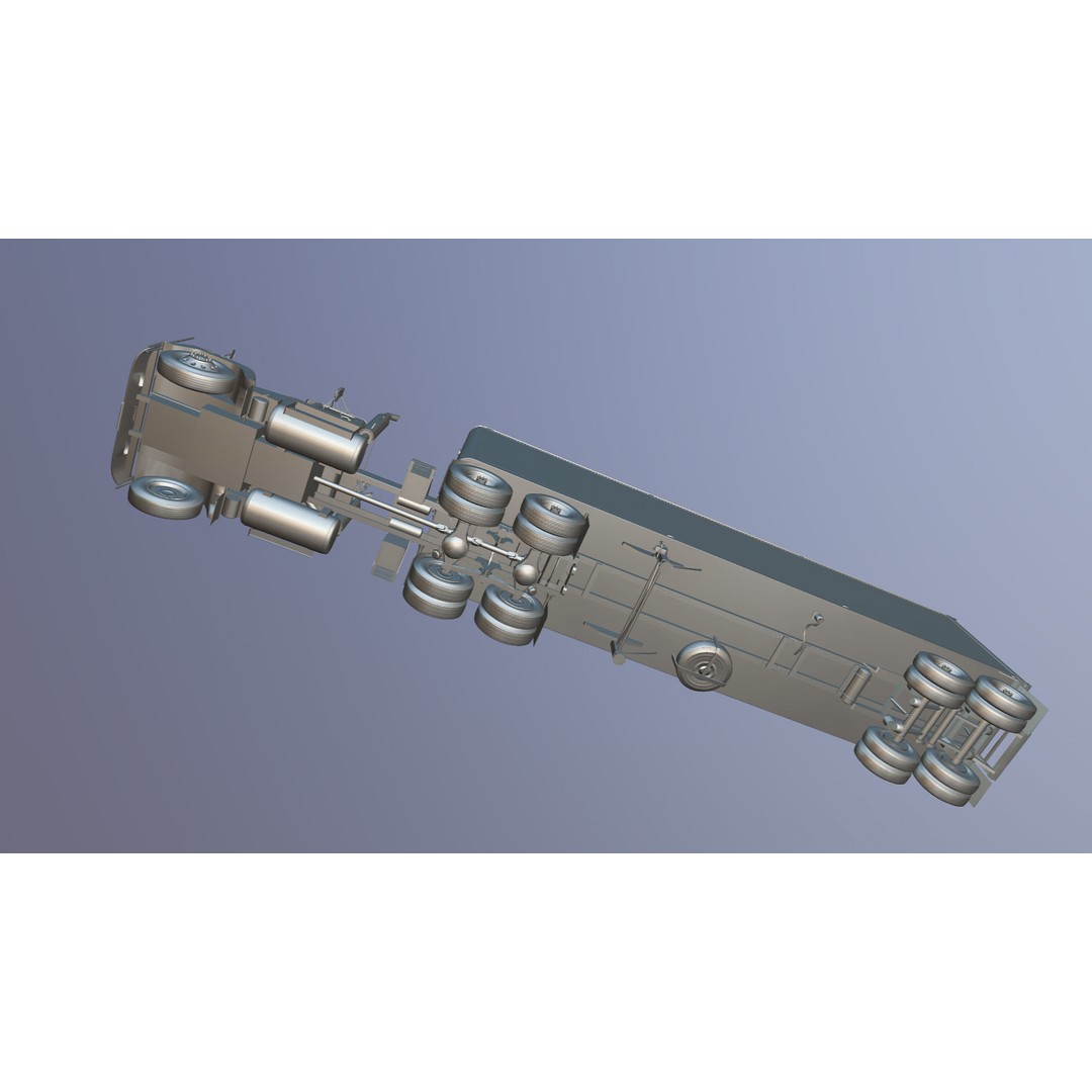 SuperLiner Dryvan Truck 3D Model – Low Poly Game Ready Asset, FBX - View 36