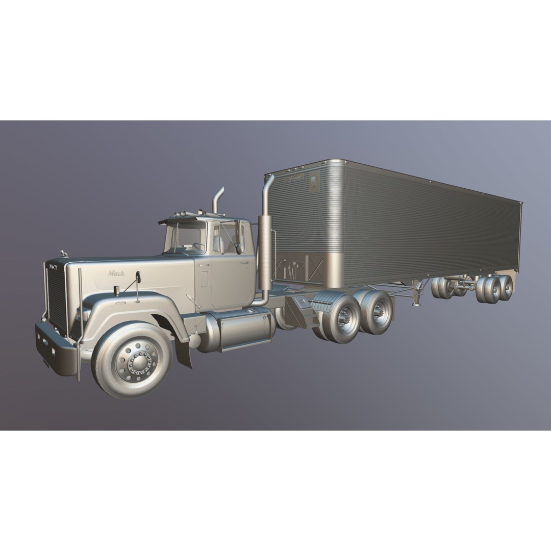 SuperLiner Dryvan Truck 3D Model – Low Poly Game Ready Asset, FBX - View 38