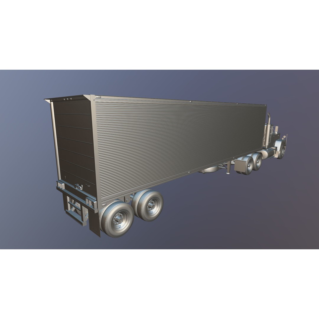 SuperLiner Dryvan Truck 3D Model – Low Poly Game Ready Asset, FBX - View 39