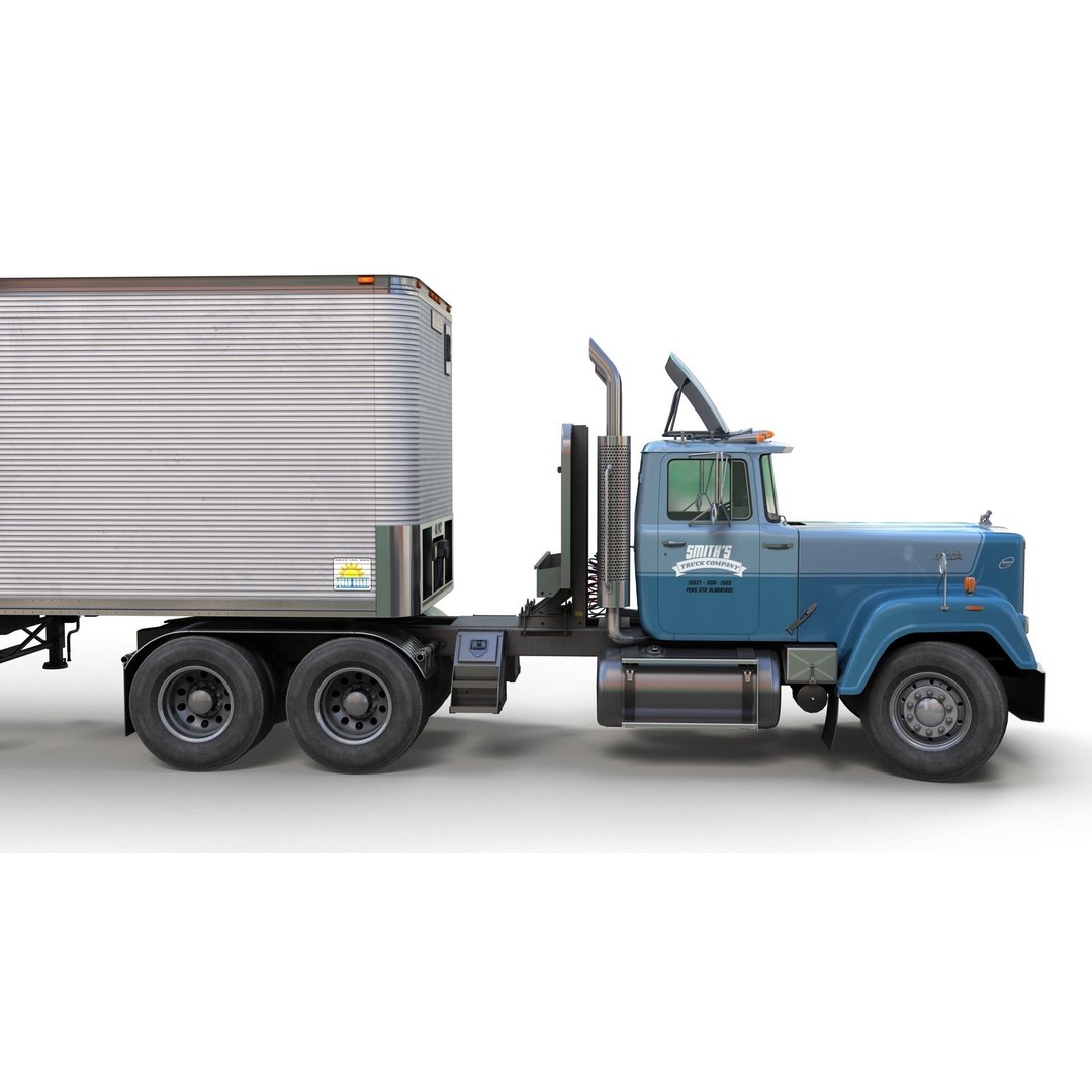 SuperLiner Dryvan Truck 3D Model – Low Poly Game Ready Asset, FBX - View 5