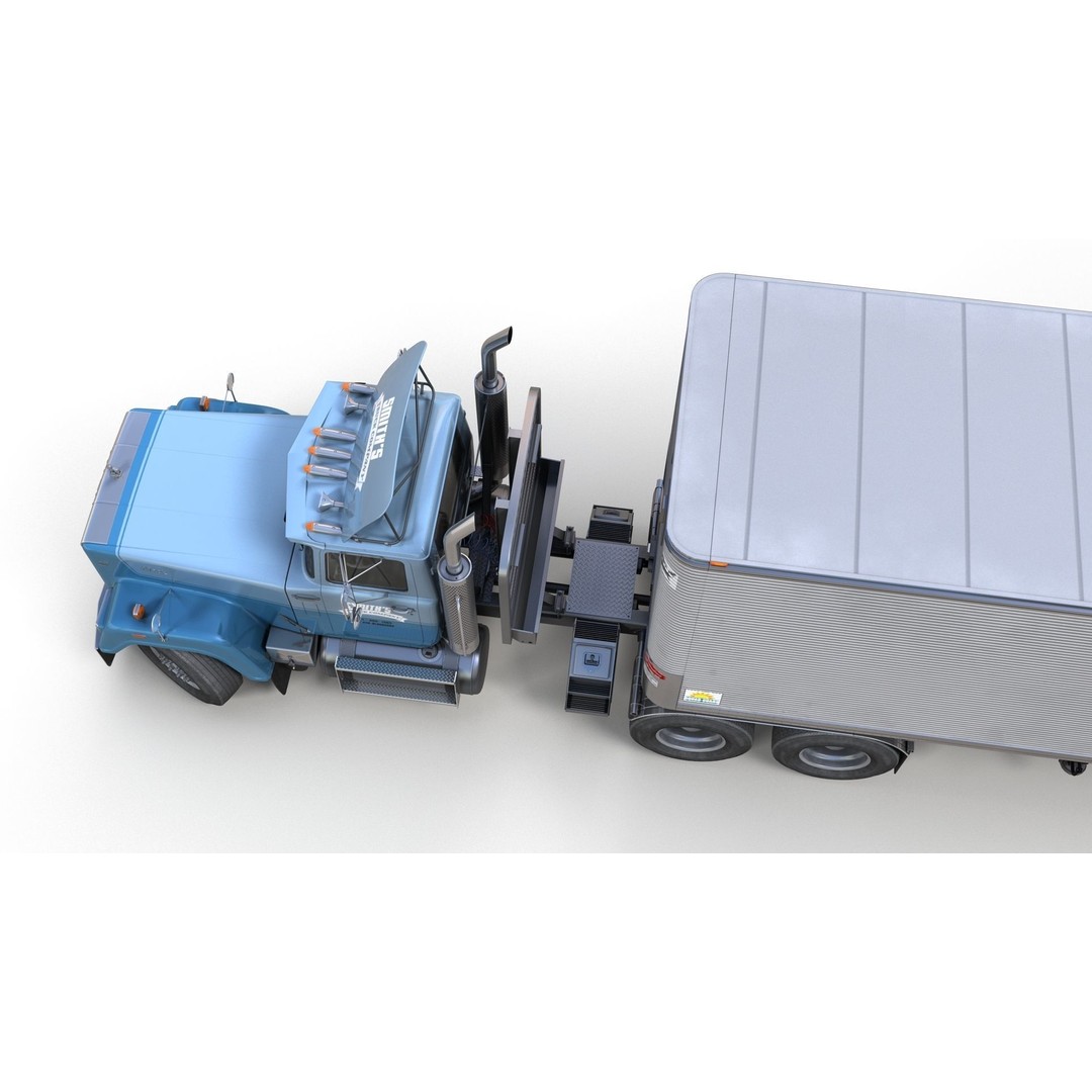 SuperLiner Dryvan Truck 3D Model – Low Poly Game Ready Asset, FBX - View 7