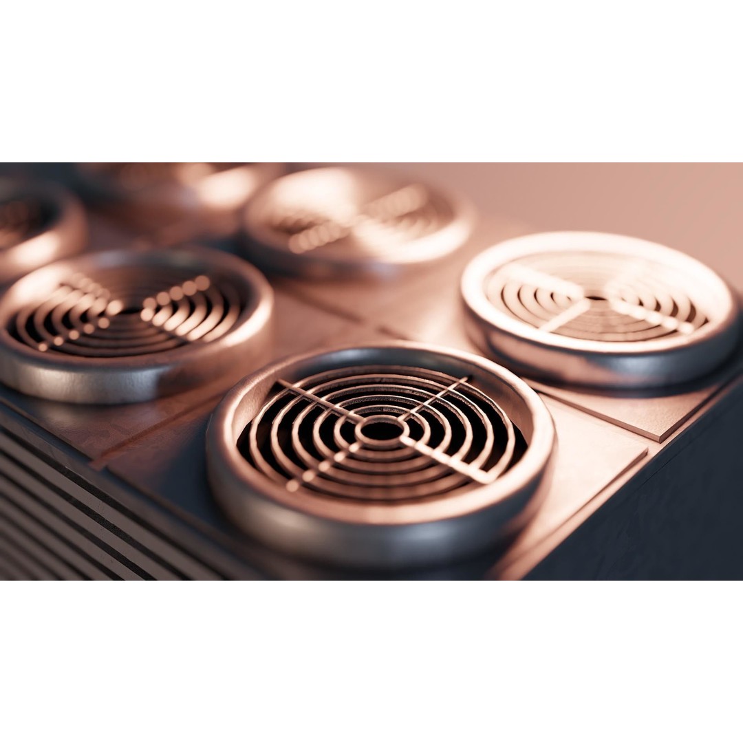 Ventilation System 3D Model – Low Poly Asset Kit with 61 Components, FBX - View 9