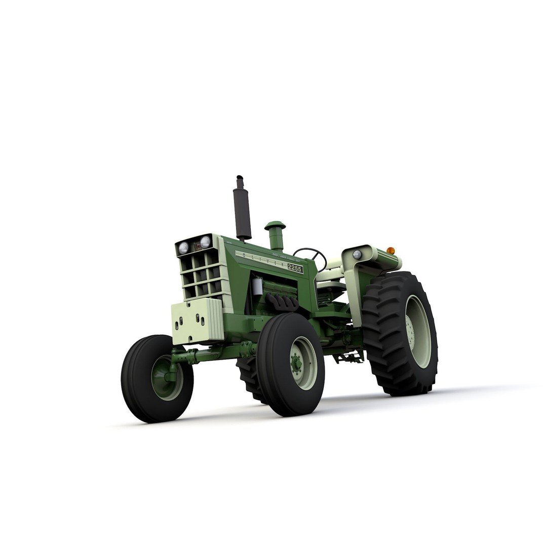 Oliver 2255 2WD Tractor 3D Model – High Detail Vintage Asset, FBX, OBJ - View 18