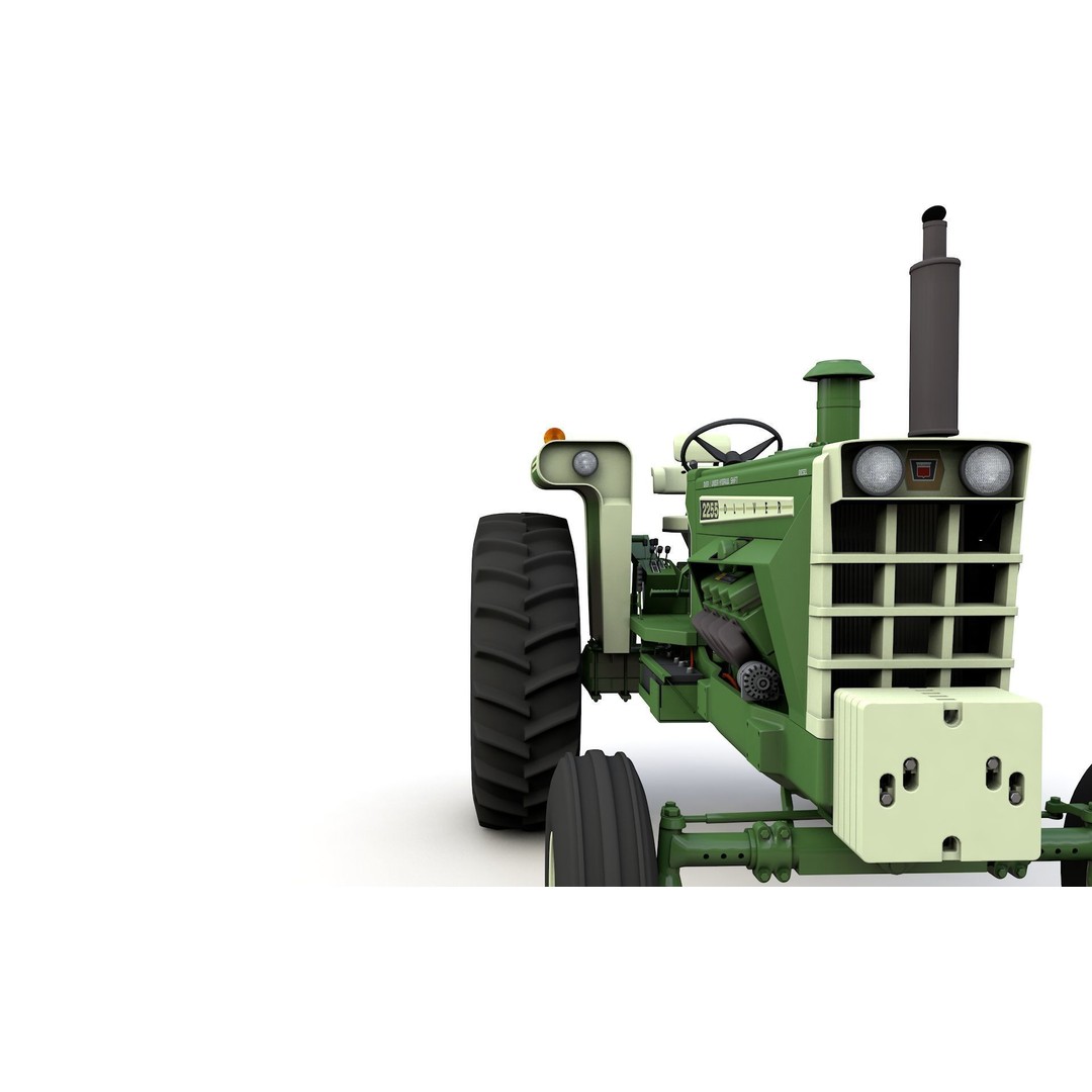 Oliver 2255 2WD Tractor 3D Model – High Detail Vintage Asset, FBX, OBJ - View 19