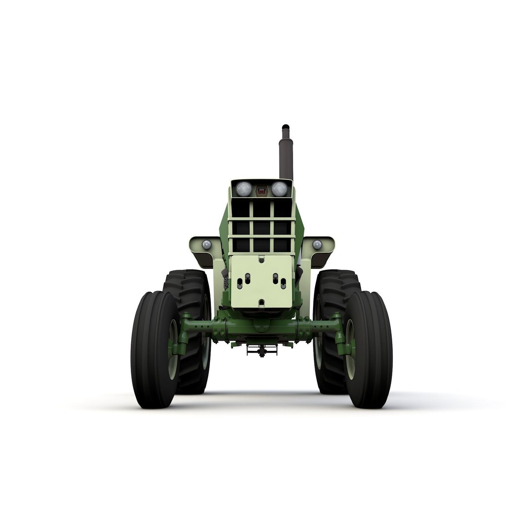 Oliver 2255 2WD Tractor 3D Model – High Detail Vintage Asset, FBX, OBJ - View 4