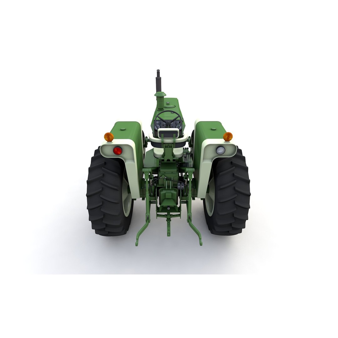 Oliver 2255 2WD Tractor 3D Model – High Detail Vintage Asset, FBX, OBJ - View 7