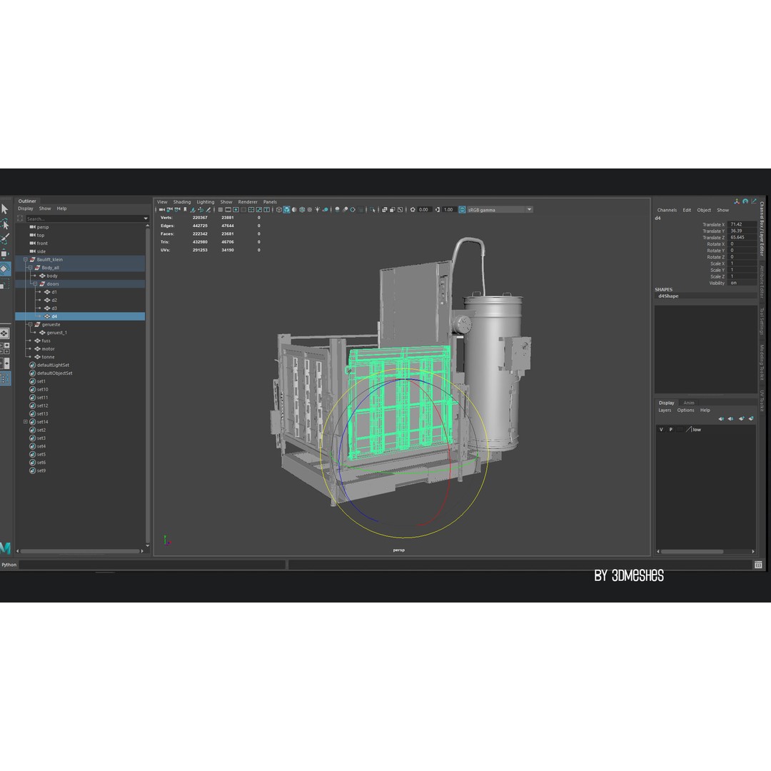 Construction Lift 3D Model – Low Poly PBR Asset, FBX Format - View 17
