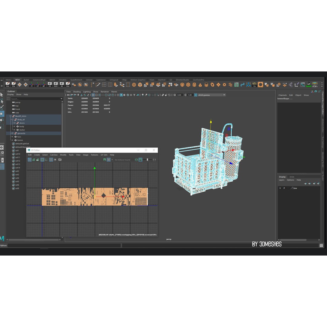 Construction Lift 3D Model – Low Poly PBR Asset, FBX Format - View 19