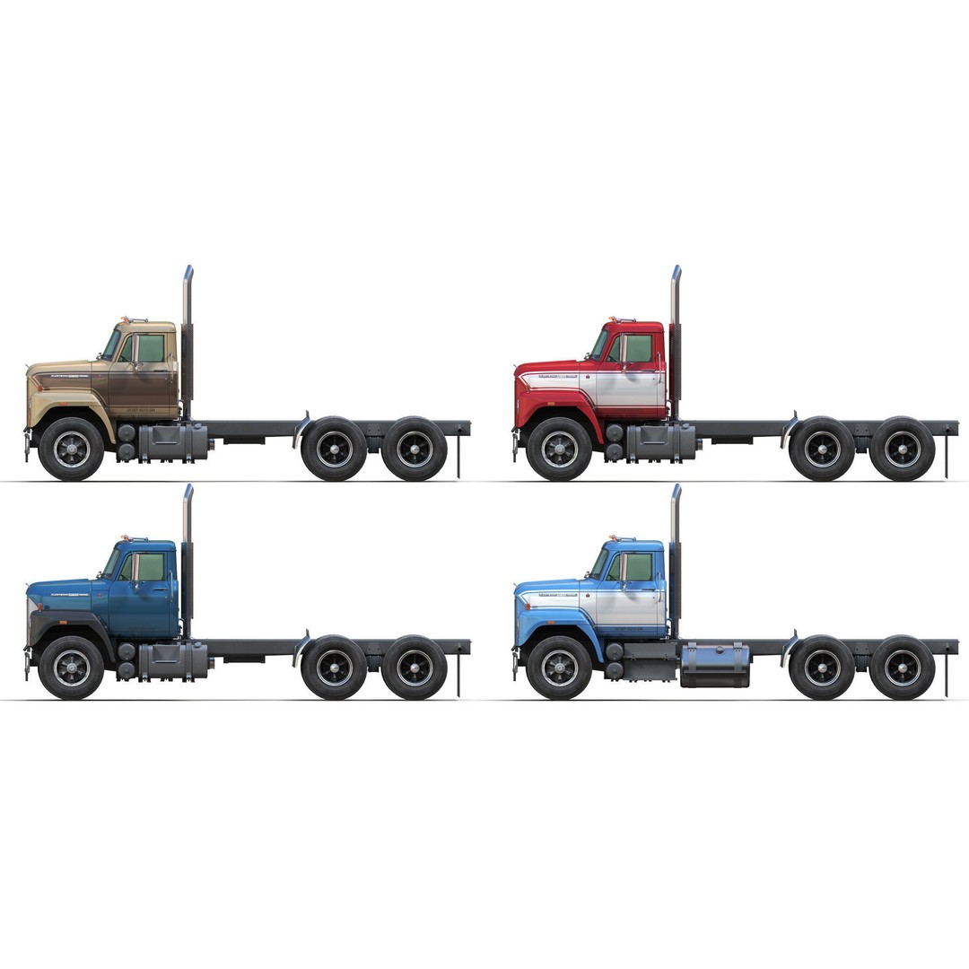 International Fleetstar Log Truck 3D Model – Low Poly Game Ready Asset, FBX - View 13