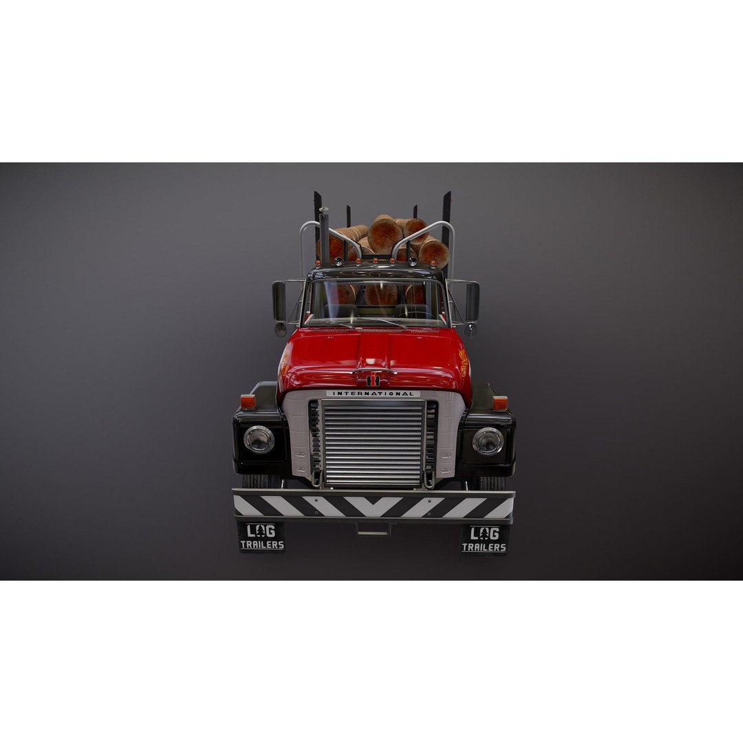 International Fleetstar Log Truck 3D Model – Low Poly Game Ready Asset, FBX - View 30