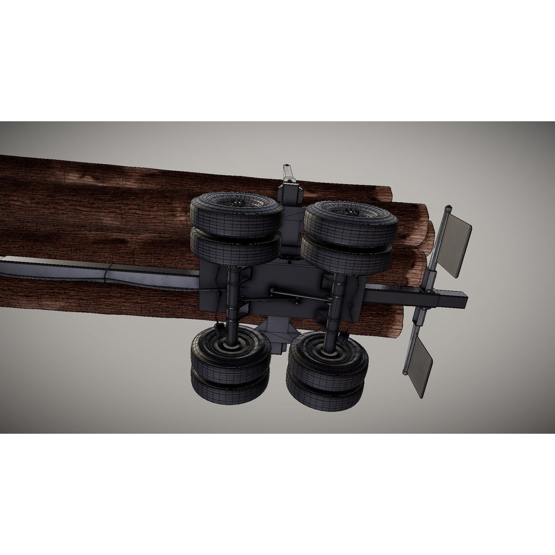 International Fleetstar Log Truck 3D Model – Low Poly Game Ready Asset, FBX - View 41
