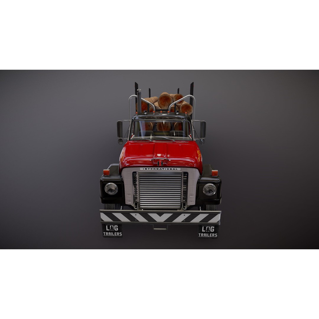 International Fleetstar Log Truck 3D Model – Low Poly Game Ready Asset, FBX - View 48