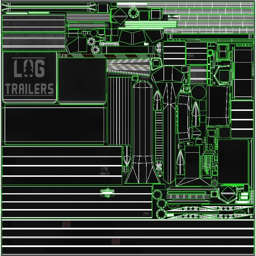 International Fleetstar Log Truck 3D Model – Low Poly Game Ready Asset, FBX - View 55