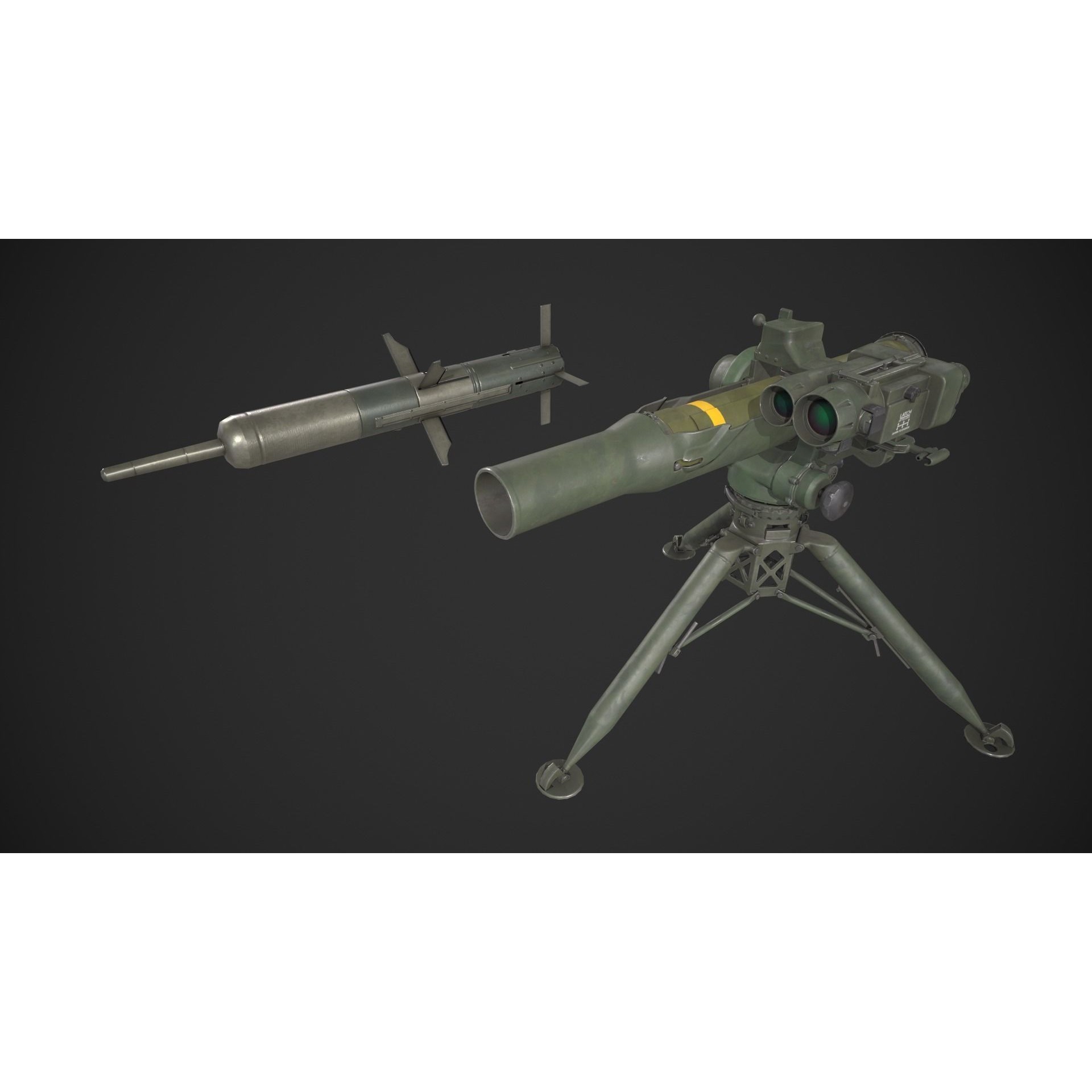 BGM-71 TOW - Low-Poly Game-Ready 3D Model - View 5