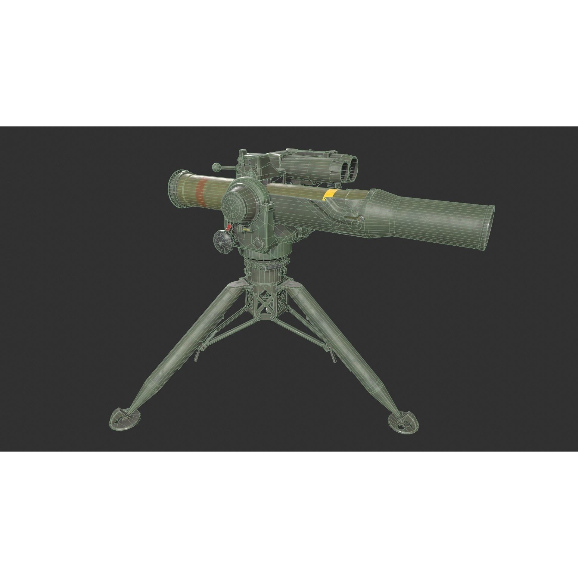 BGM-71 TOW - Low-Poly Game-Ready 3D Model - View 8
