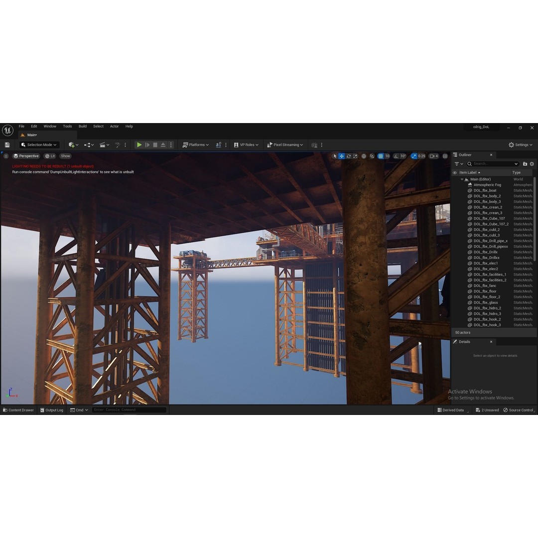Oil Platform 3D Model – Game Ready Asset for Unreal Engine