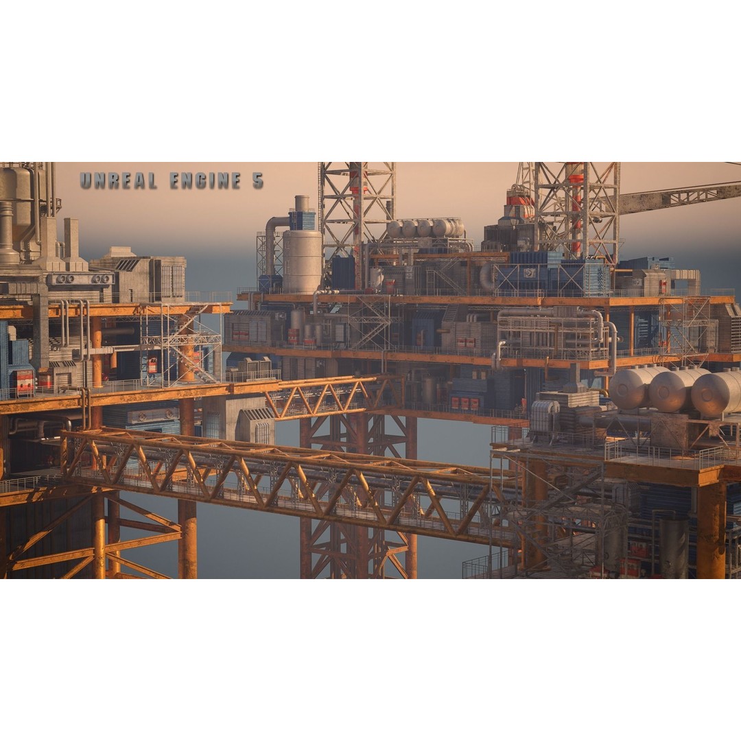 Oil Platform 3D Model – Game Ready Asset for Unreal Engine - View 11