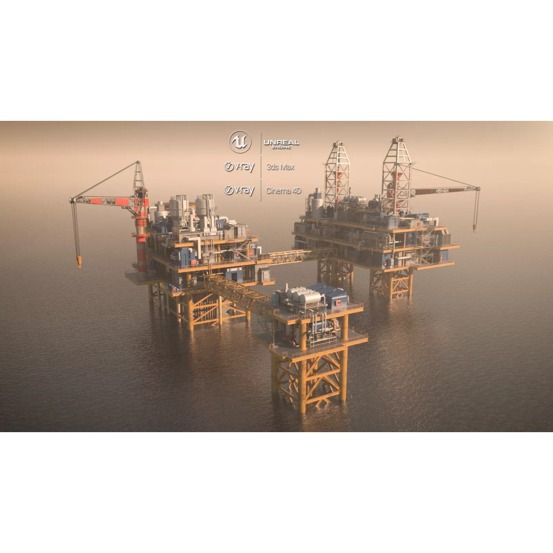 Oil Platform 3D Model – Game Ready Asset for Unreal Engine - View 2
