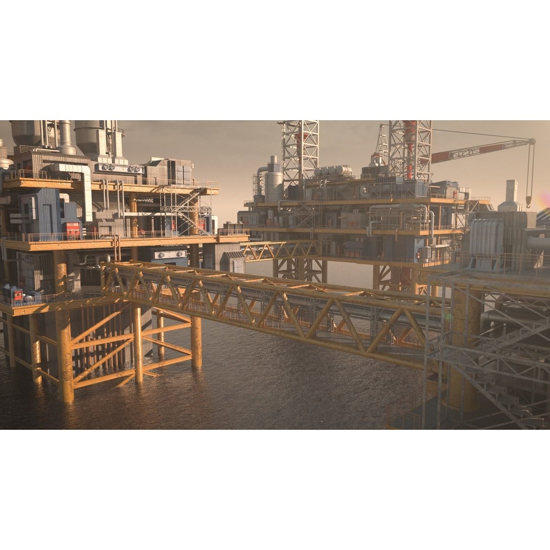 Oil Platform 3D Model – Game Ready Asset for Unreal Engine - View 3